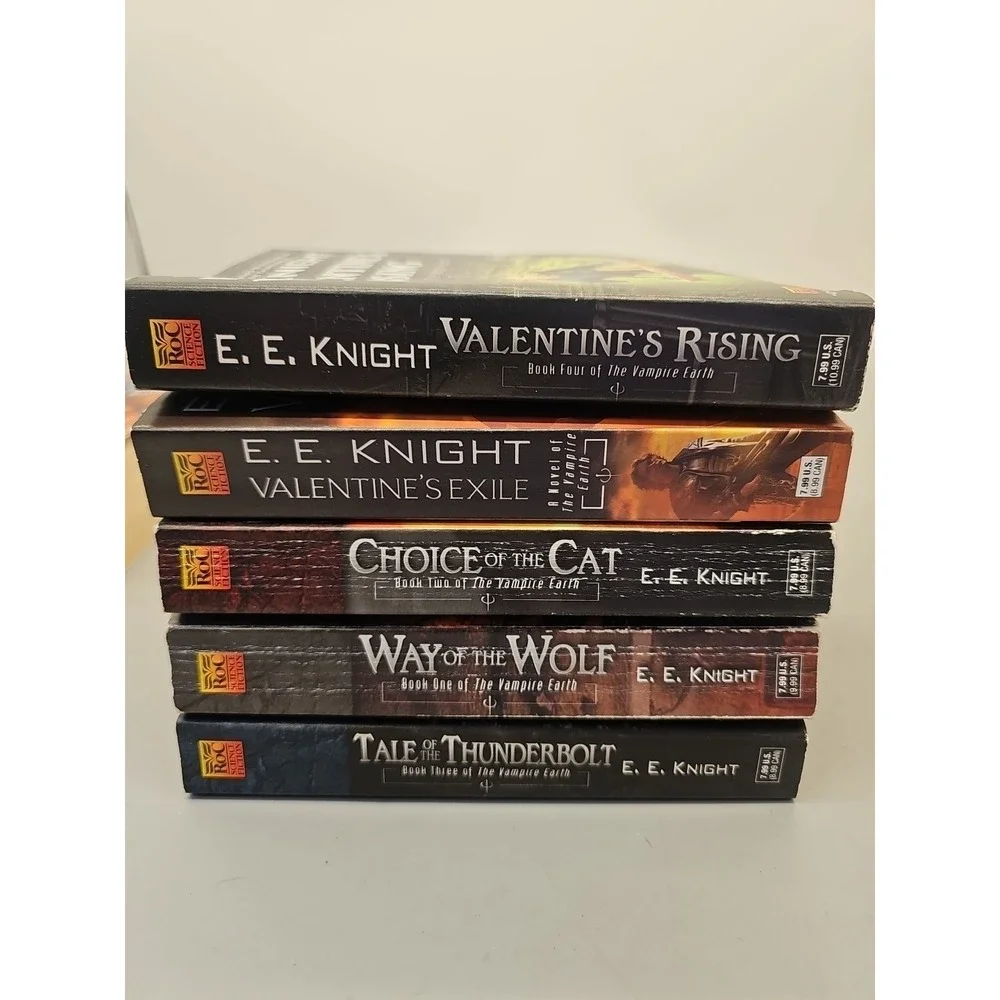 Vampire Earth Series Set  by E.‎ E. Knight Way Of Wolf Thunderbolt Exile Rising